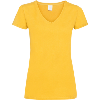 textil Dame T-shirts m. korte ærmer Universal Textiles Value Gold