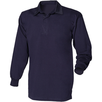 textil Polo-t-shirts m. lange ærmer Front Row FR100 Blå