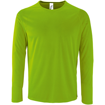 textil Herre Langærmede T-shirts Sols 2071 Grøn