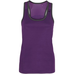 textil Dame Toppe / T-shirts uden ærmer Tridri TR023 Purple / Charcoal