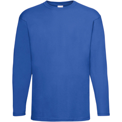 textil Herre Langærmede T-shirts Universal Textiles 61038 Cobalt