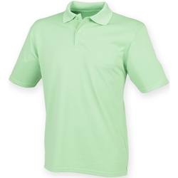textil Herre Polo-t-shirts m. korte ærmer Henbury HB475 Lime Green