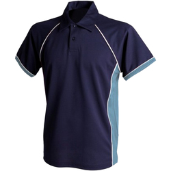 textil Dreng Polo-t-shirts m. korte ærmer Finden & Hales LV372 Navy/ Sky/ White