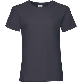 textil Pige T-shirts m. korte ærmer Fruit Of The Loom Valueweight Blå