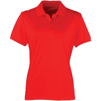 textil Dame Polo-t-shirts m. korte ærmer Premier PR616 Rød