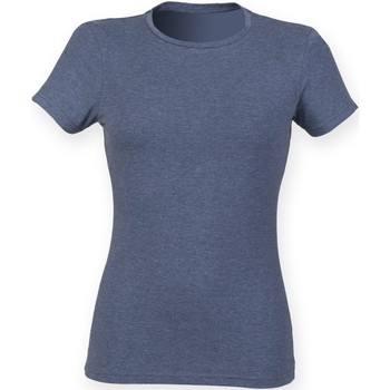 textil Dame T-shirts m. korte ærmer Skinni Fit SK121 Blå