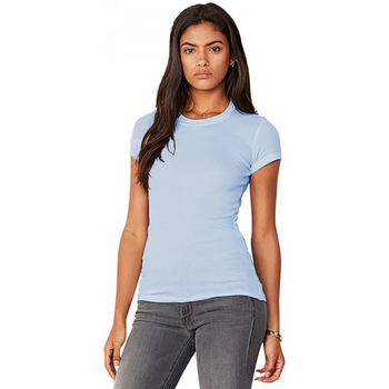 textil Dame T-shirts m. korte ærmer Bella + Canvas BE048 Pale Blue