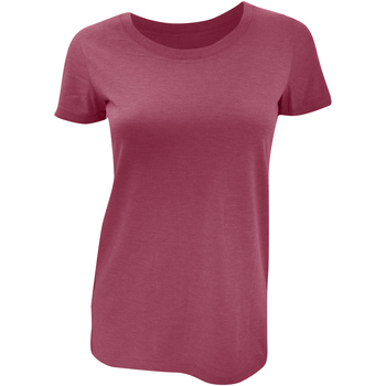 textil Dame T-shirts m. korte ærmer Bella + Canvas BE8413 Maroon Triblend