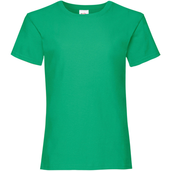 textil Pige T-shirts m. korte ærmer Fruit Of The Loom Valueweight Grøn