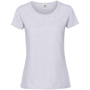 textil Dame T-shirts m. korte ærmer Fruit Of The Loom SS424 Grå