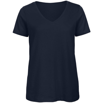 textil Dame T-shirts m. korte ærmer B And C Organic Blå