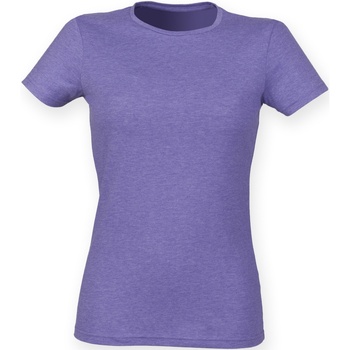textil Dame T-shirts m. korte ærmer Skinni Fit SK121 Violet