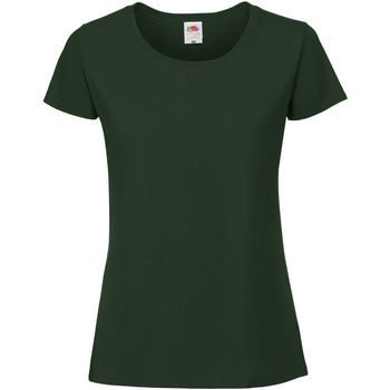 textil Dame T-shirts m. korte ærmer Fruit Of The Loom SS424 Grøn