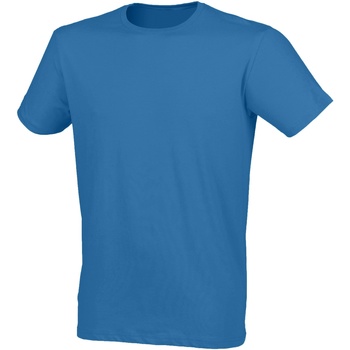 textil Herre T-shirts m. korte ærmer Skinni Fit SF121 Blå