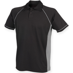 textil Herre Polo-t-shirts m. korte ærmer Finden & Hales Piped Black/Gunmetal Grey