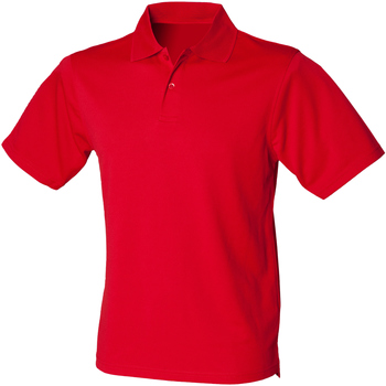 textil Herre Polo-t-shirts m. korte ærmer Henbury HB475 Rød