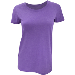 textil Dame T-shirts m. korte ærmer Bella + Canvas BE8413 Purple Triblend