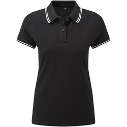 textil Dame Polo-t-shirts m. korte ærmer Asquith & Fox AQ021 Black/White