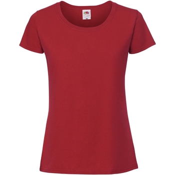 textil Dame T-shirts m. korte ærmer Fruit Of The Loom SS424 Rød