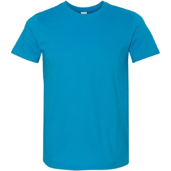 textil Herre T-shirts m. korte ærmer Gildan Soft-Style Blå