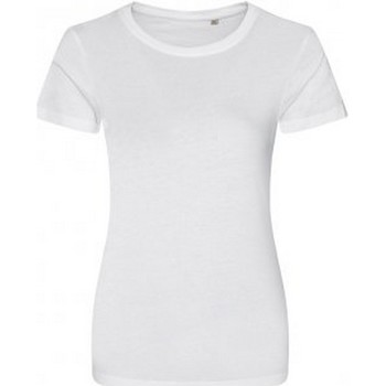 textil Dame Langærmede T-shirts Ecologie EA01F Hvid