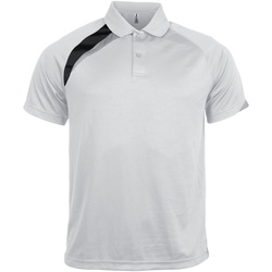 textil Herre Polo-t-shirts m. korte ærmer Kariban Proact PA457 White/ Black/ Storm Grey