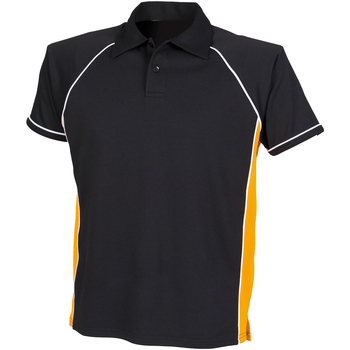 textil Børn Polo-t-shirts m. korte ærmer Finden & Hales LV372 Black/ Amber/ White