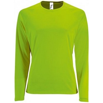 textil Dame Langærmede T-shirts Sols 2072 Grøn