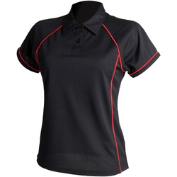 textil Dame Polo-t-shirts m. korte ærmer Finden & Hales LV371 Black/Red