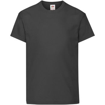 textil Børn T-shirts m. korte ærmer Fruit Of The Loom 61019 Sort