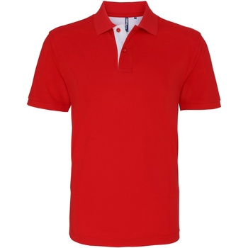 textil Herre Polo-t-shirts m. korte ærmer Asquith & Fox AQ012 Rød