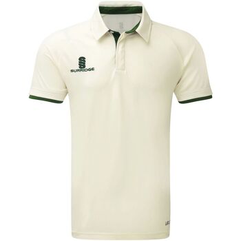 textil Dreng Polo-t-shirts m. korte ærmer Surridge SU13B White/Green Trim