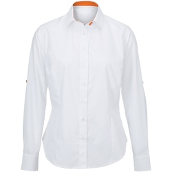 textil Dame Skjorter / Skjortebluser Alexandra AX060 White/ Orange