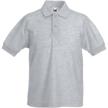 textil Dreng Polo-t-shirts m. korte ærmer Fruit Of The Loom 63417 Grå
