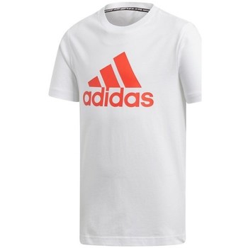 textil Dreng T-shirts m. korte ærmer adidas Originals JR Bos Hvid