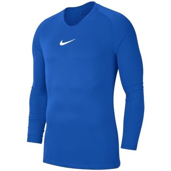 textil Herre Langærmede T-shirts Nike Dry Park First Layer Blå
