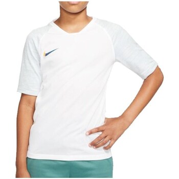 textil Dreng T-shirts m. korte ærmer Nike JR Breathe Strike Top Hvid