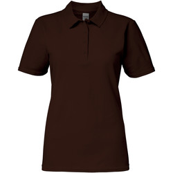 textil Dame Polo-t-shirts m. korte ærmer Gildan 64800L Dark Chocolate