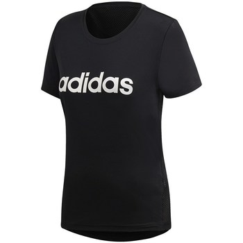 textil Dame T-shirts m. korte ærmer adidas Originals D2M Logo Tee Sort