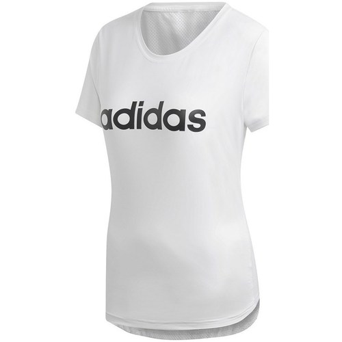 textil Dame T-shirts m. korte ærmer adidas Originals D2M Logo Tee Hvid