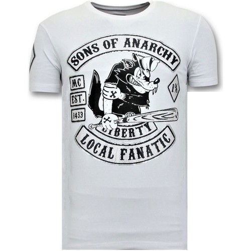 textil Herre T-shirts m. korte ærmer Local Fanatic 106310080 Hvid