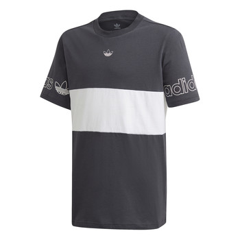 textil Dreng T-shirts m. korte ærmer adidas Originals PANEL TEE Grå / Hvid