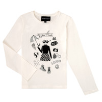 textil Pige Langærmede T-shirts Emporio Armani 6H3T01-3J2IZ-0101 Hvid