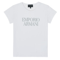 textil Pige T-shirts m. korte ærmer Emporio Armani 8N3T03-3J08Z-0100 Hvid