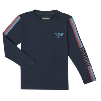 textil Dreng Langærmede T-shirts Emporio Armani 6H4TJD-1J00Z-0920 Marineblå