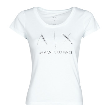 textil Dame T-shirts m. korte ærmer Armani Exchange 8NYT83 Hvid