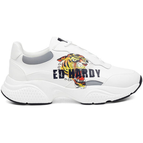 Sko Herre Sneakers Ed Hardy - Insert runner-tiger-white/multi Hvid