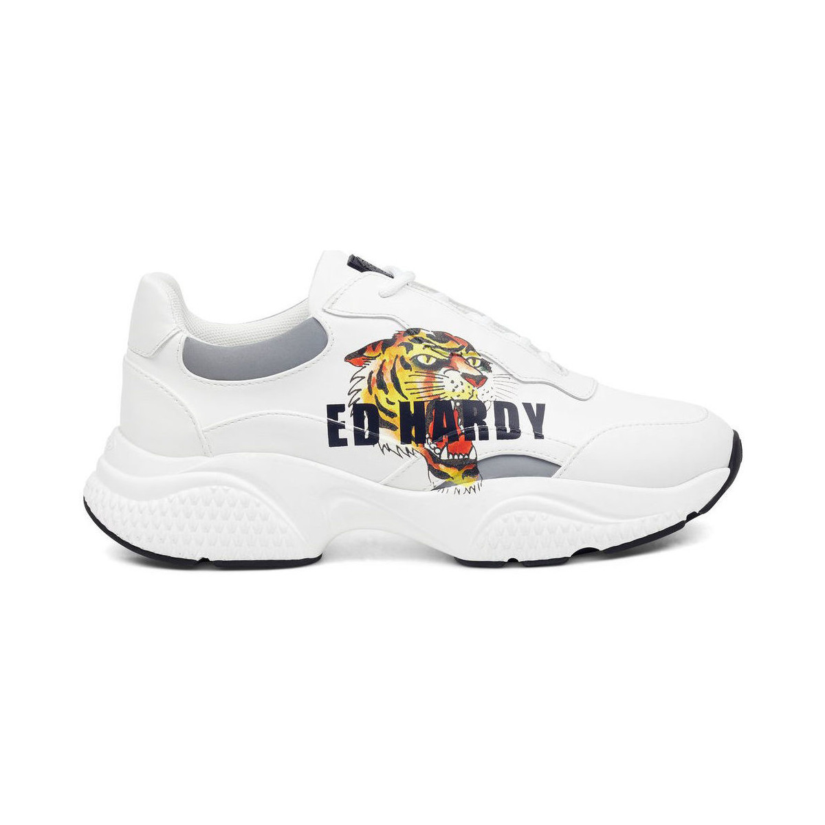 Sko Herre Sneakers Ed Hardy Insert runner-tiger-white/multi Hvid