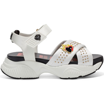 Sko Dame Sneakers Ed Hardy Flaming sandal white Hvid