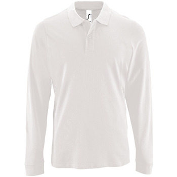 textil Herre Polo-t-shirts m. lange ærmer Sols PERFECT LSL COLORS MEN Hvid